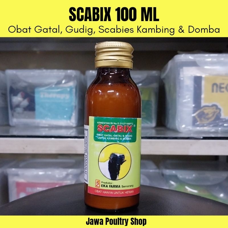 SCABIX ORIGINAL 100 ML - Obat Scabies, Gatal, Gudig Untuk Kambing dan Domba