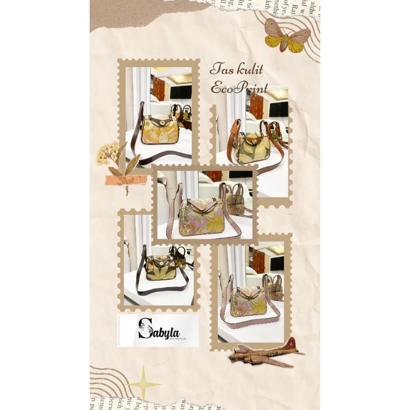 tas kulit lindy ecoprint