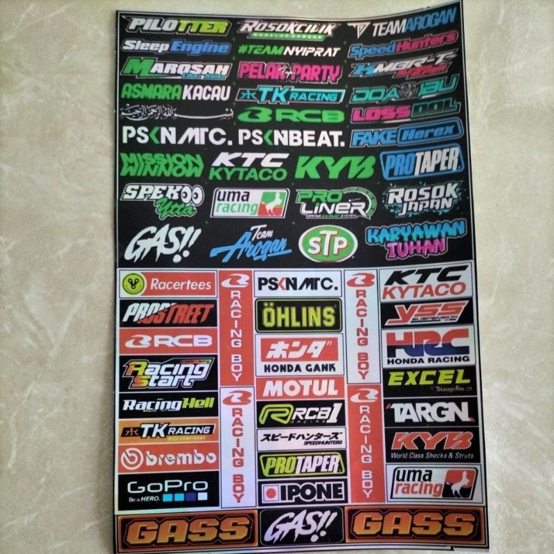 STIKER SPONSOR RACING | SRIKER PACK LOGO BRAND RACING | SRIKER HEREX RACING | STIKER MOTOR SPONSOR R
