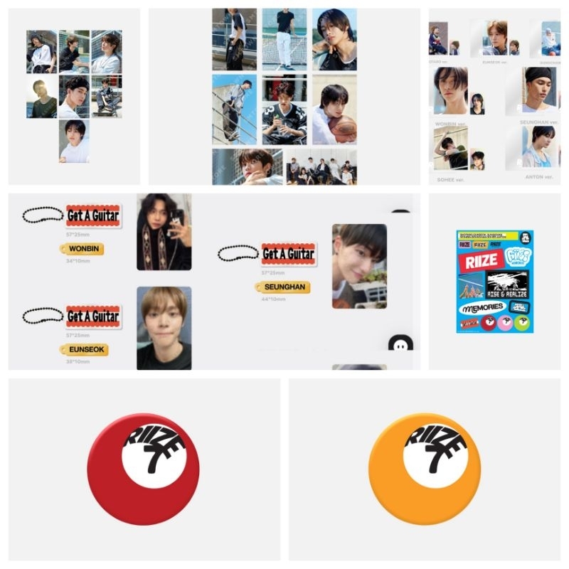 RIIZE - Get A Guitar MD Collection A4 PHOTO 4X6 PHOTO POSTCARD HOLOGRAM ACRYLIC KEYRING STICKER GRIP