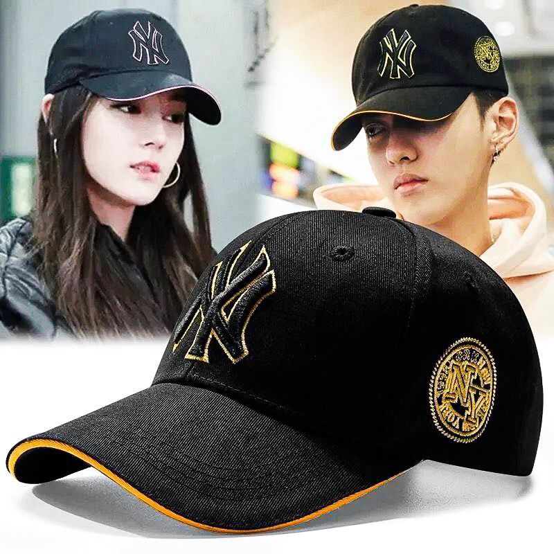 Topi Baseball NY New York List Logo Bulat Caps Pria Wanita Import Premium
