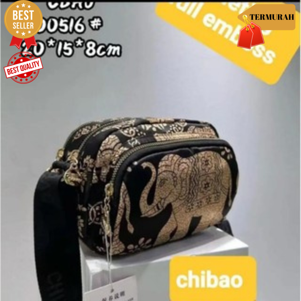 flash sale pusat tas chibao original motif gajah 05166#tas chibao motif