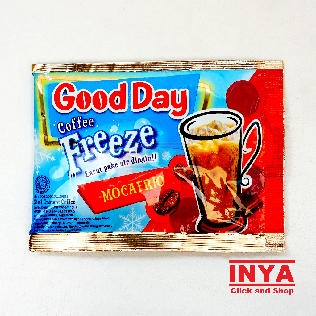 

Good Day Freeze Mocafrio 3in1 Instant Coffee 30gr Sachet - Kopi Instan