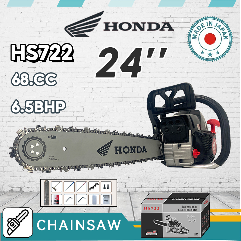 HONDA 24in Mesin Gergaji Pohon 2Tak 68CC Gergaji Mesin Mini chain saw Japan technical pro tebang sen
