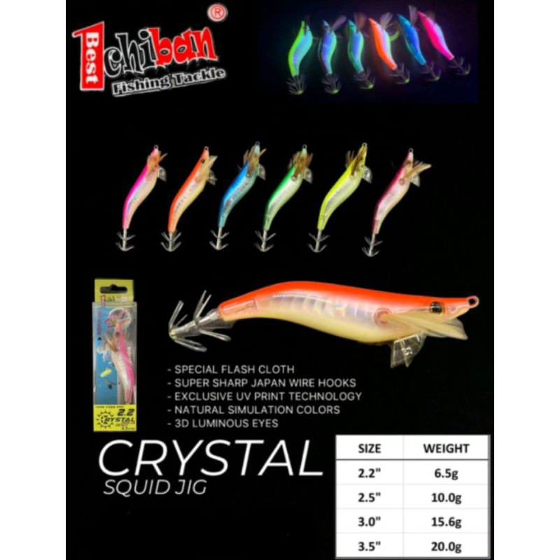 Umpan Cumi Udang Ichiban Crystal Squid Jig 3.5