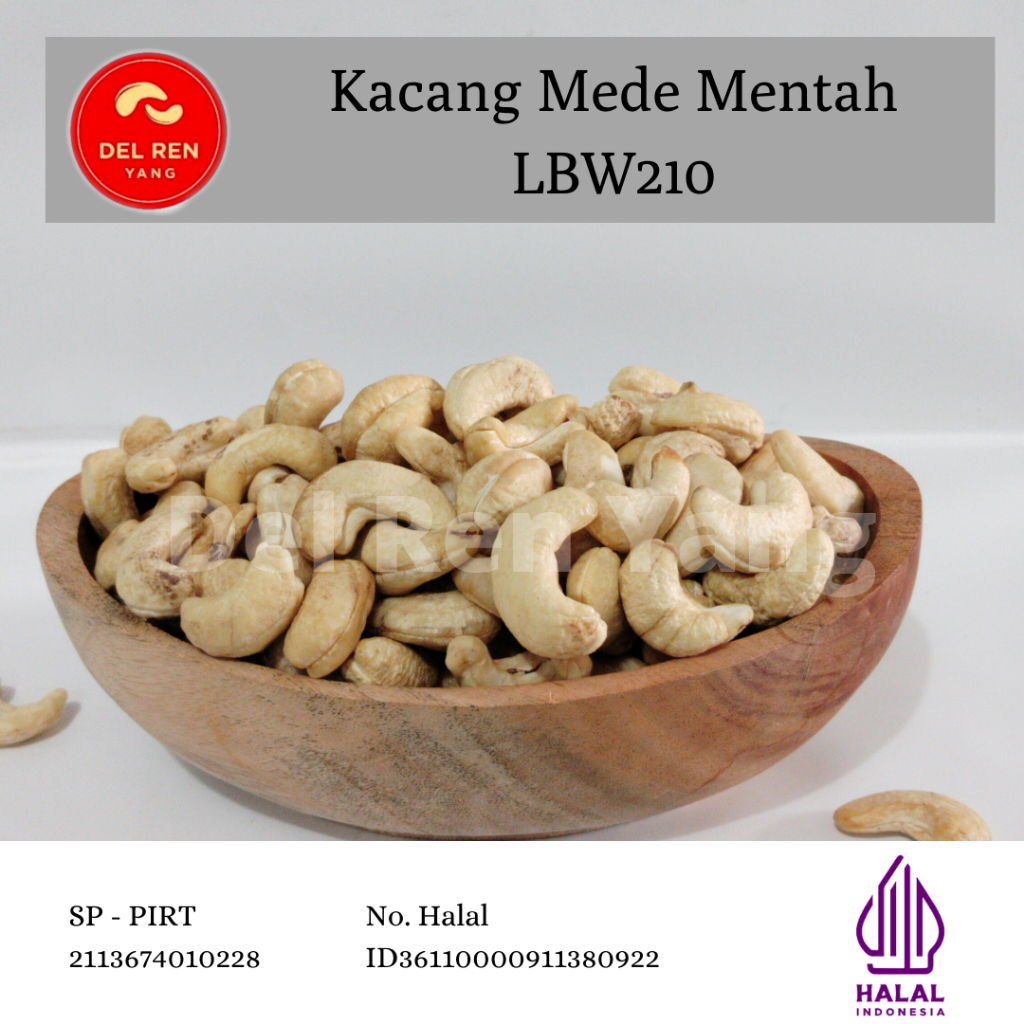 

Kacang Mede Mentah Utuh LBW210 - 100 gram