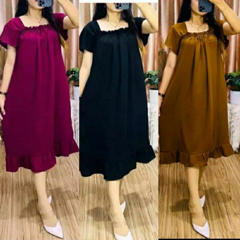 Daster Fuji Homdress Daster Pendek Wanita Kekinian