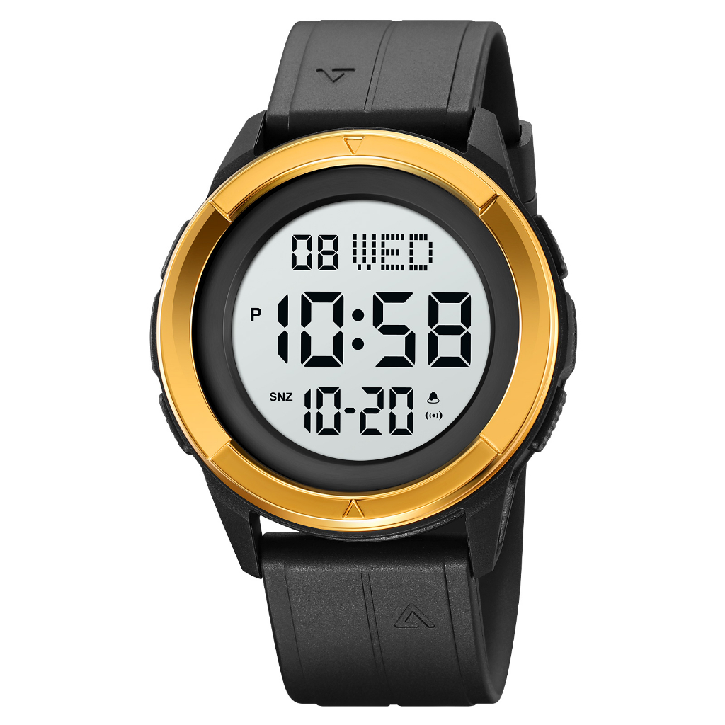 SKMEI 2047 Jam Tangan Pria Digital Sport Watch Anti Air 5 Bar MGOS-Gold Putih