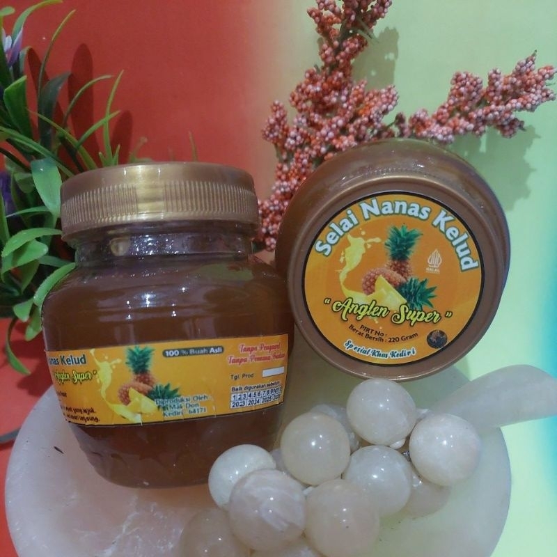 

Selai Nanas Kelud "Anglen Super" 220gram 100% buah Asli