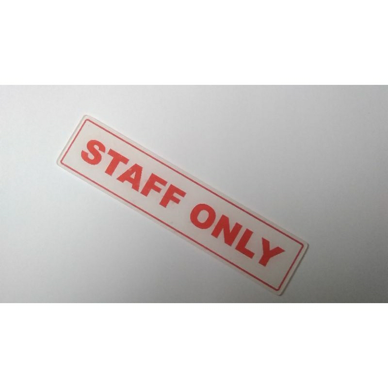 

Acrylik Signboard /Papan Nama Akrilik STAFF ONLY