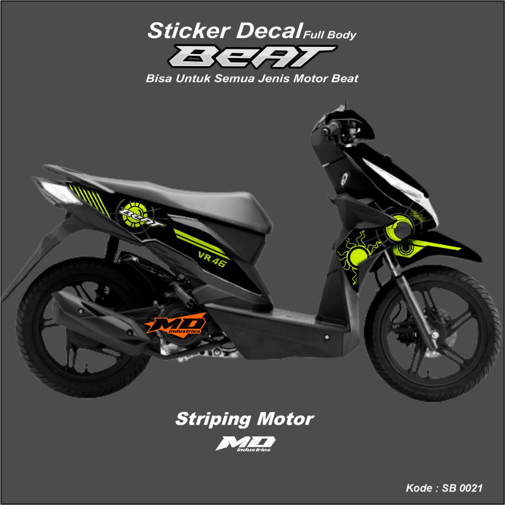 Decal Beat Street Full Body Stiker Motor Beat Full Body / Esp / Fi / Pop Custom Desain