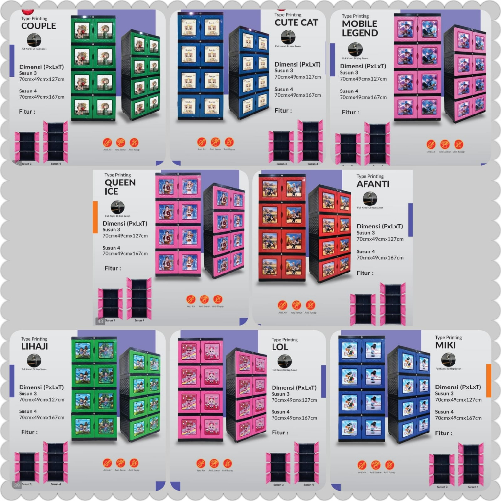 Lemari sinbak printing Sinbak