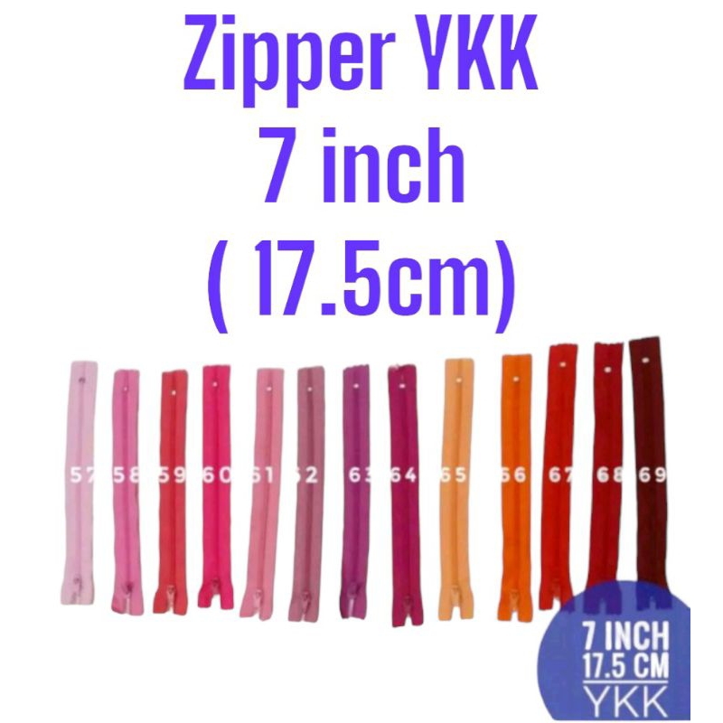 resleting ykk no. 3 sleting rok celana 7 inch zipper 17.5 cm