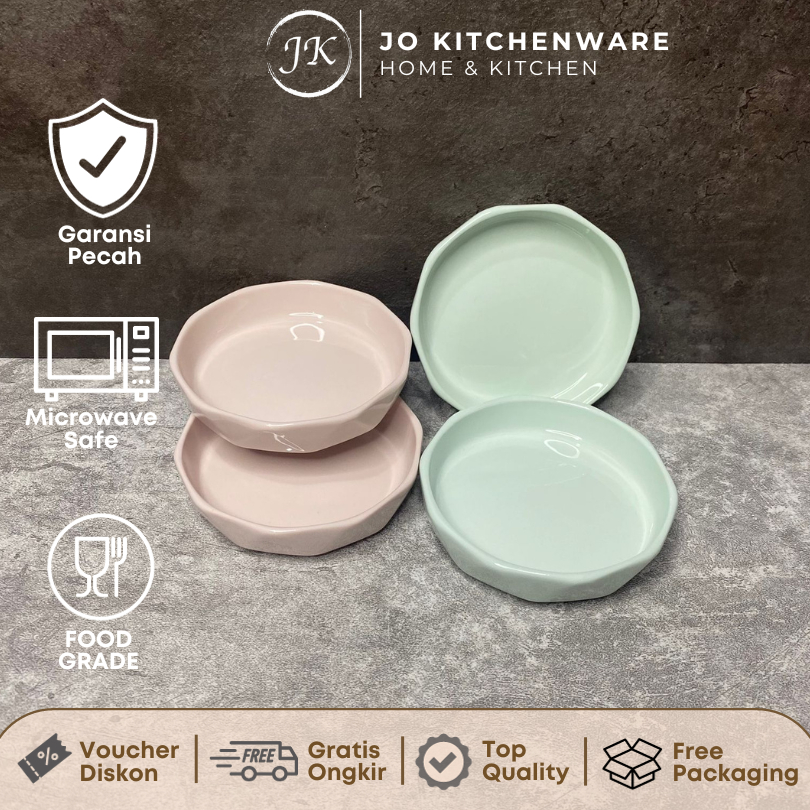 Lepek keramik warna diameter 10 cm / lepek saos keramik serbaguna 139JK
