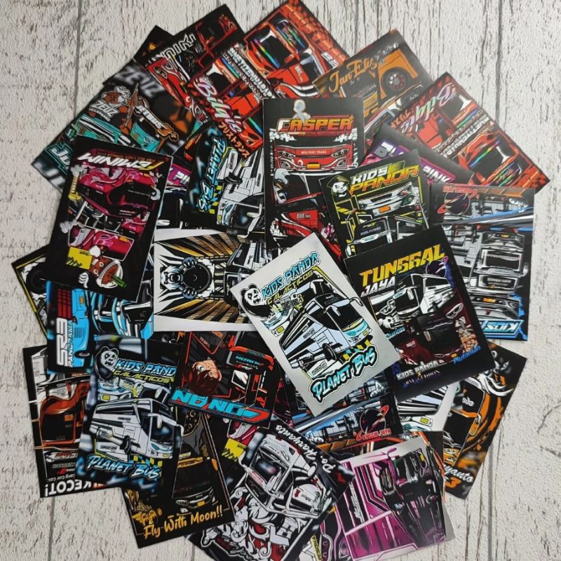 

Stiker Bus Basuri isi 36pcs, Stiker Bus Mania, Stiker Bus Viral, Stiker Bis