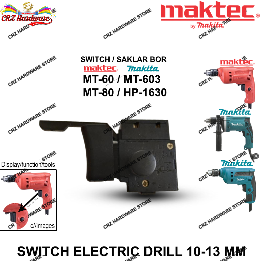 Saklar Bor Maktec Makita MT60 MT603 Switch Skakel Mesin Bor Makita Maktec