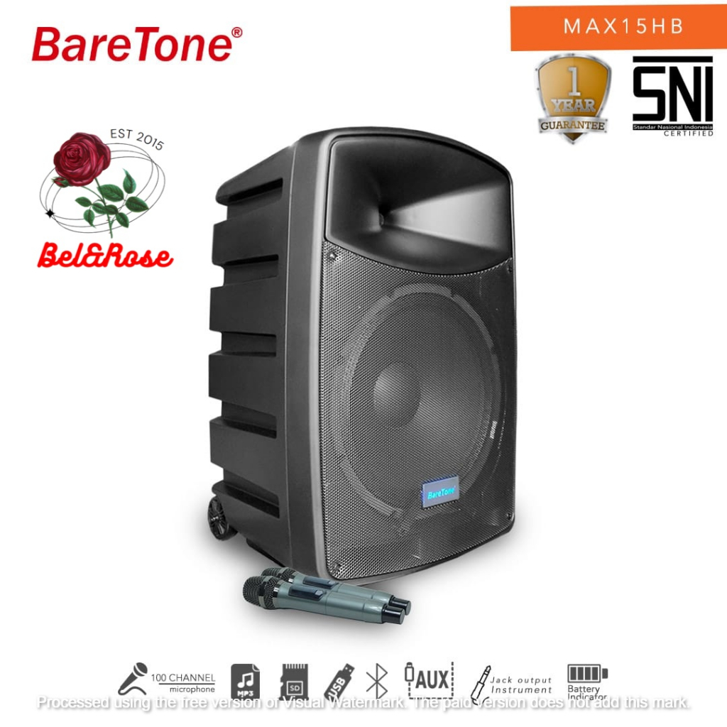 Speaker meeting wireless baretone max15 hb max15hb max 15hb 15 inch