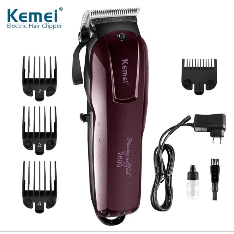 KEMEI KM-2600 Original Hair Clipper Profesional Cordless Charging