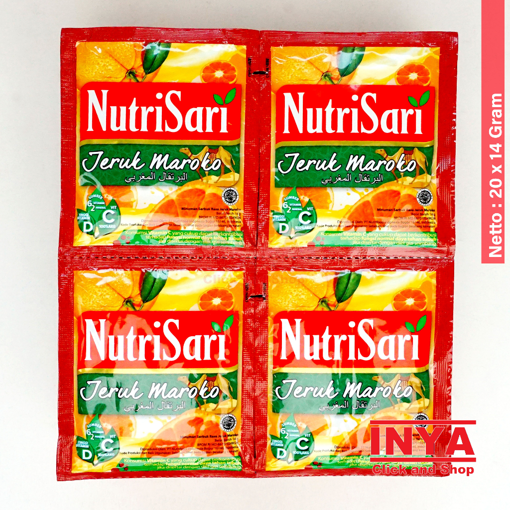 

NutriSari Jeruk Maroko 20x14gr Renceng - Minuman Serbuk - Instant Powder Drink