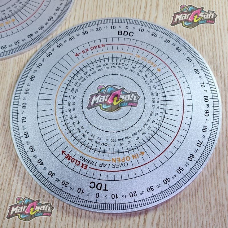 Busur derajat 360 grafir universal semua motor tebal 3mm & 4,5mm tidak mudah hilang tulisanya tanpa 
