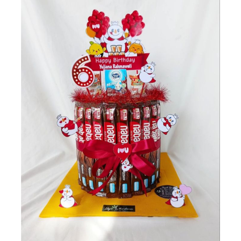 SNACK TOWER ULANG TAHUN/SNACK CAKE/HADIAH ULANG TAHUN