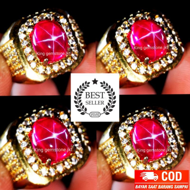 BISA BAYAR DITEMPAT] CINCIN BATU RUBY STAR CORUNDUM