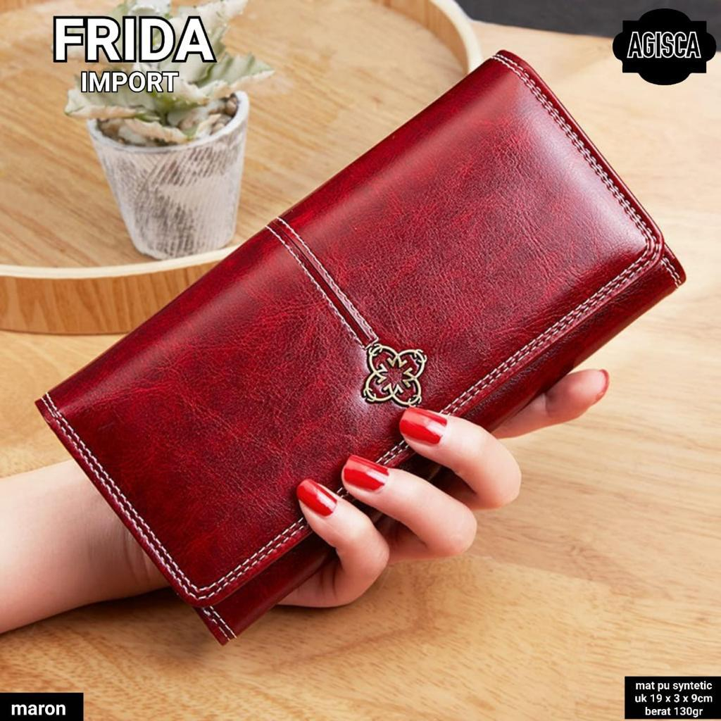Dompet Wanita Panjang Import Branded Terbaru Premium Frida