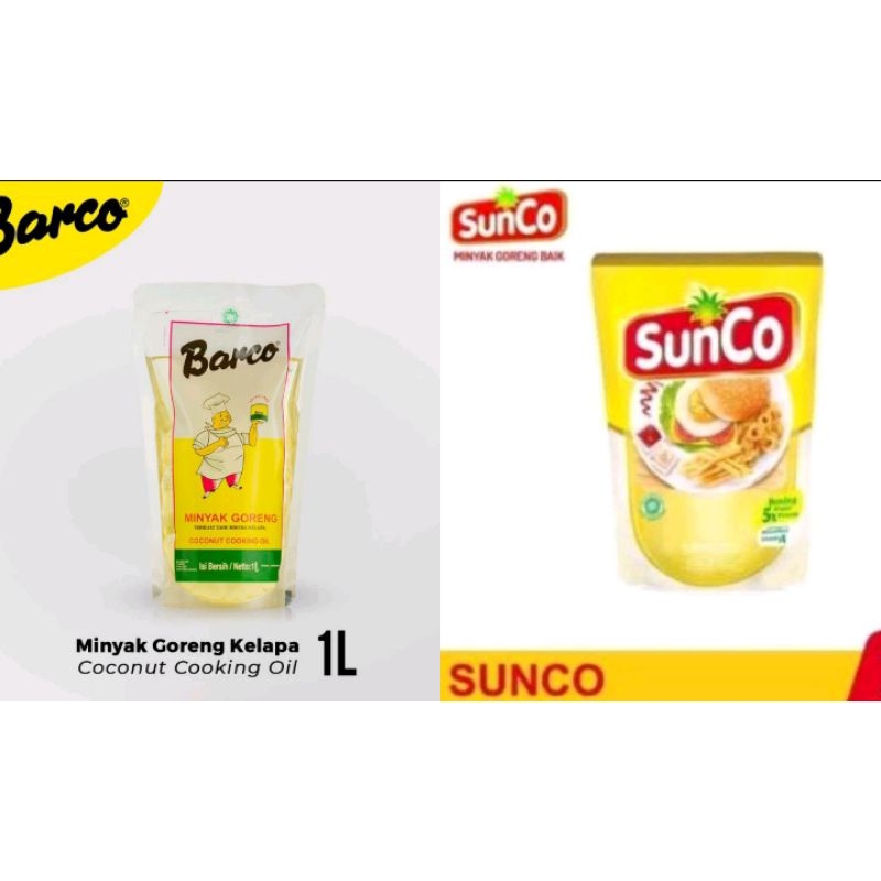 

minyak goreng BARCO 1lt SUNCO 2lt