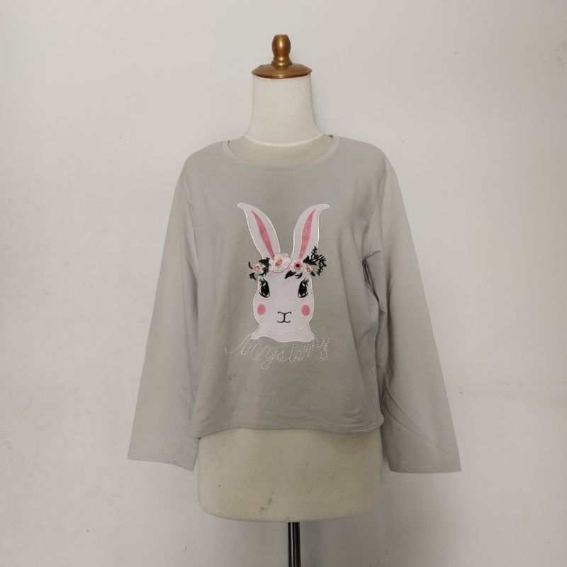 (PRELOVED) Baju wanita gambar kelinci bordir/top/atasan