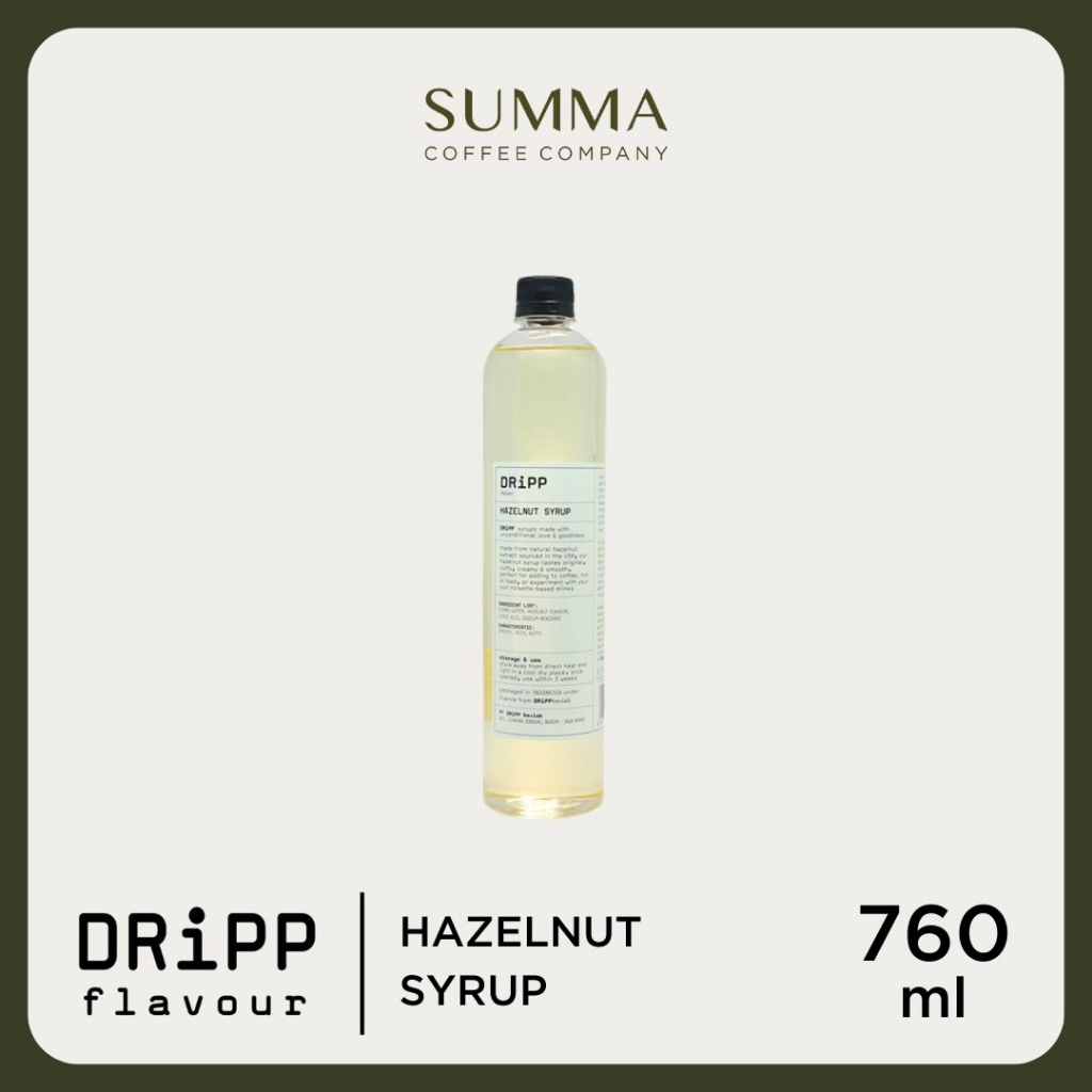 

DRiPP Hazelnut Syrup - Sirup Rasa Hazelnut 760 ml