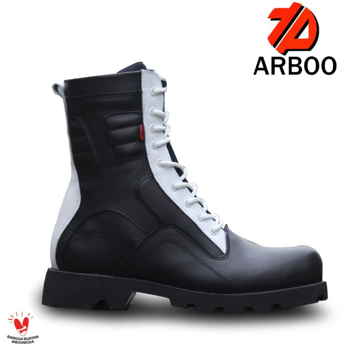 Sepatu pdl provost polri kulit asli Sepatu provost Laras Hitam Putih original arboo sepatu pdl pria