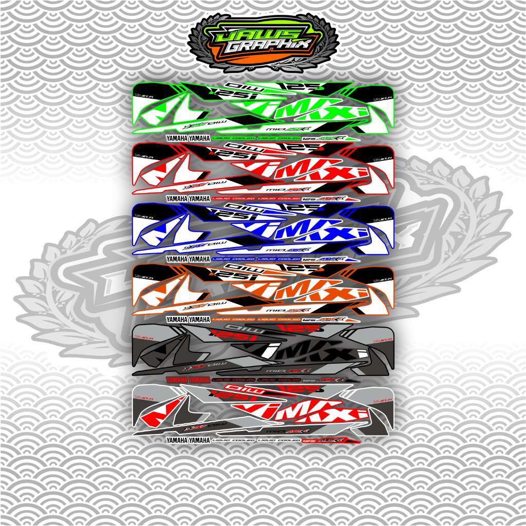 STRIPING YAMAHA XEON 125i mxi mx rr rc mio 125i