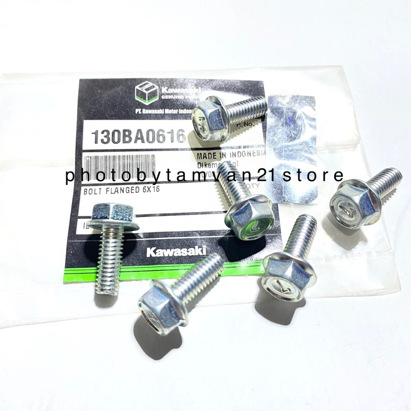 1 BUAH BAUT UKURAN M6x16 BAUT DRAT 10X1.6CM ORIGINAL KAWASAKI