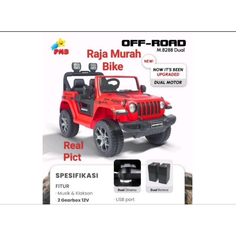 mobilan Aki Jeep 8288 PMB Mobil Aki Jeep Off Road PMB 8288