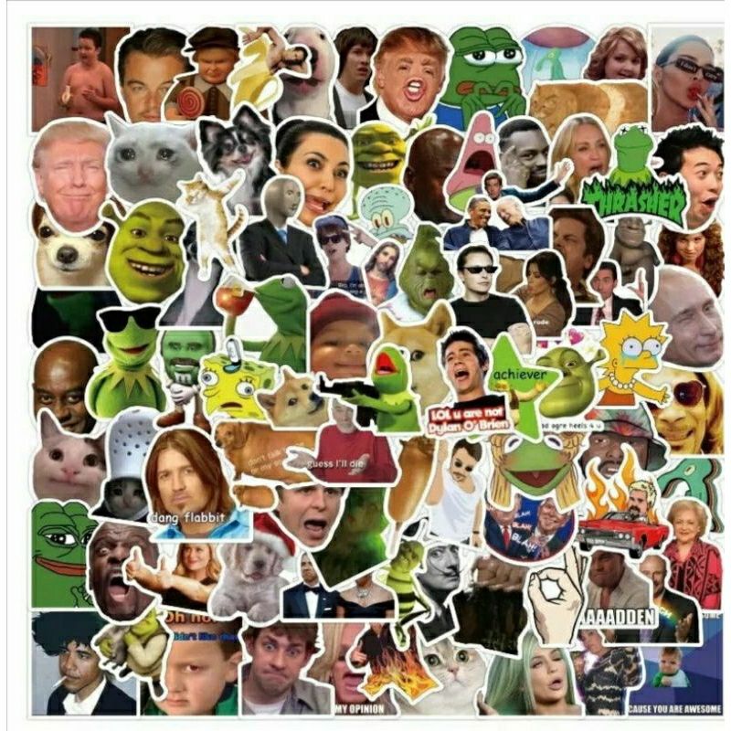 

20/40/60 pcs Stiker Meme Stiker Meme Lucu Stiker Laptop Stiker Helm Stiker Motor Tumblr