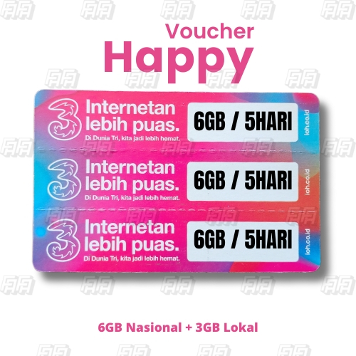 Voucher TRI Happy 6GB 5Hari