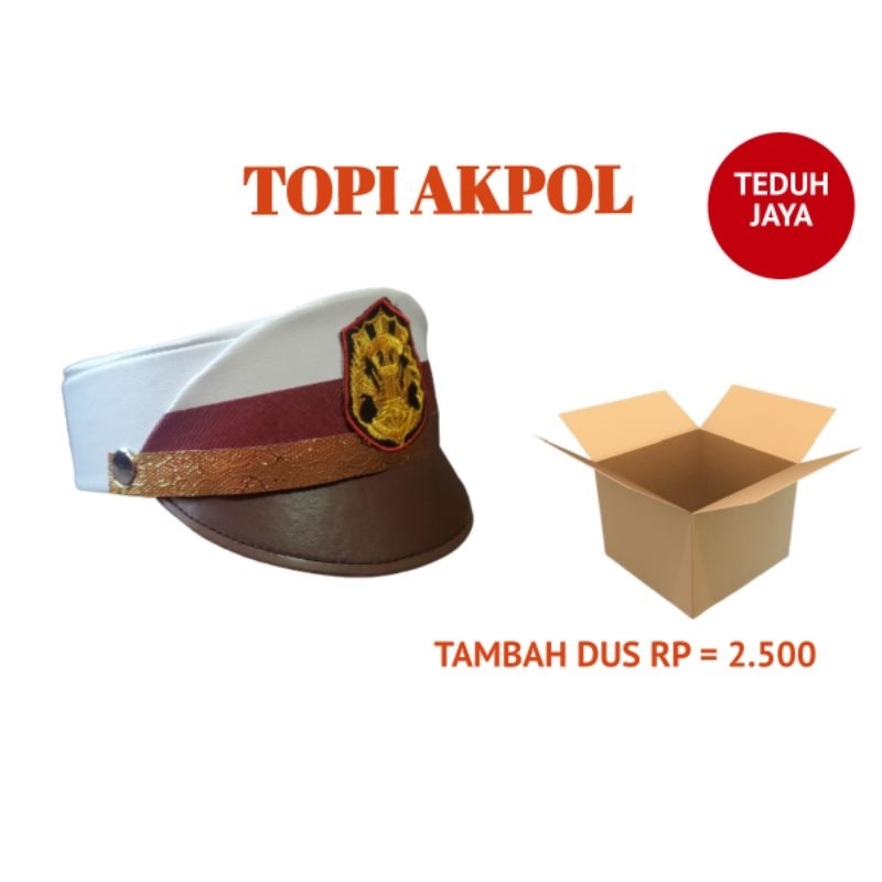 TOPI POLISI ANAK / TOPI POLISI AKPOL / TOPI POLISI AKMIL / TOPI POLANTAS LIST MERAH / TOPI POLANTAS 