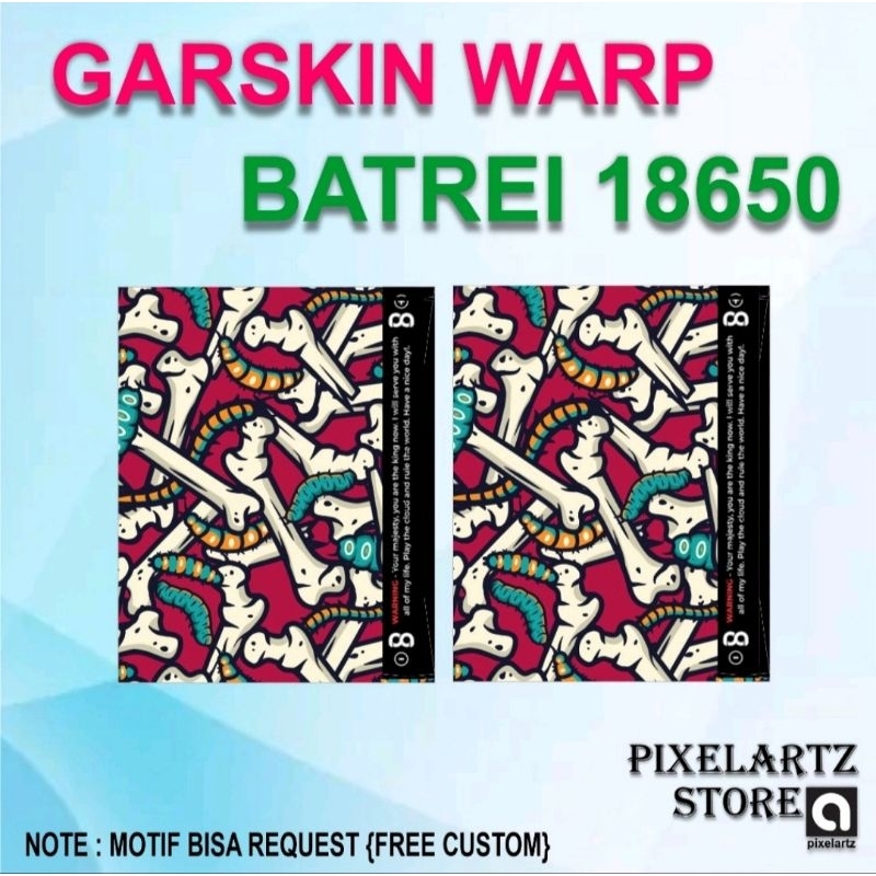 Pelindung Baterai - Skin Wrap Baterai 18650 ODB Full Motif Series Premium - Wrapped Skin Baterai 186