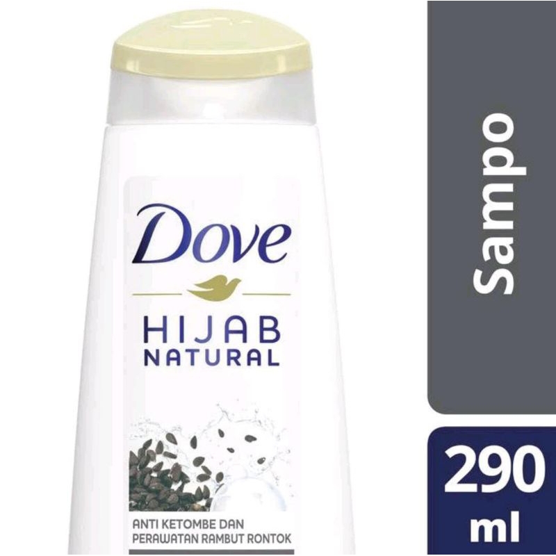 DOVE SAMPO HIJAB NATURAL 290ml ANTI KETOMBE DAN PERAWATAN RAMBUT RONTOK