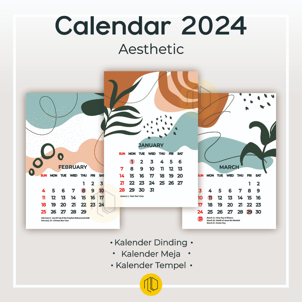 

KALENDER MURAH KALENDER DINDING TEMPEL 2024 AESTHETIC TEMPEL TEMA CUTE 32X48 CM AESTHETIC TEMA COZY ABSTRAK