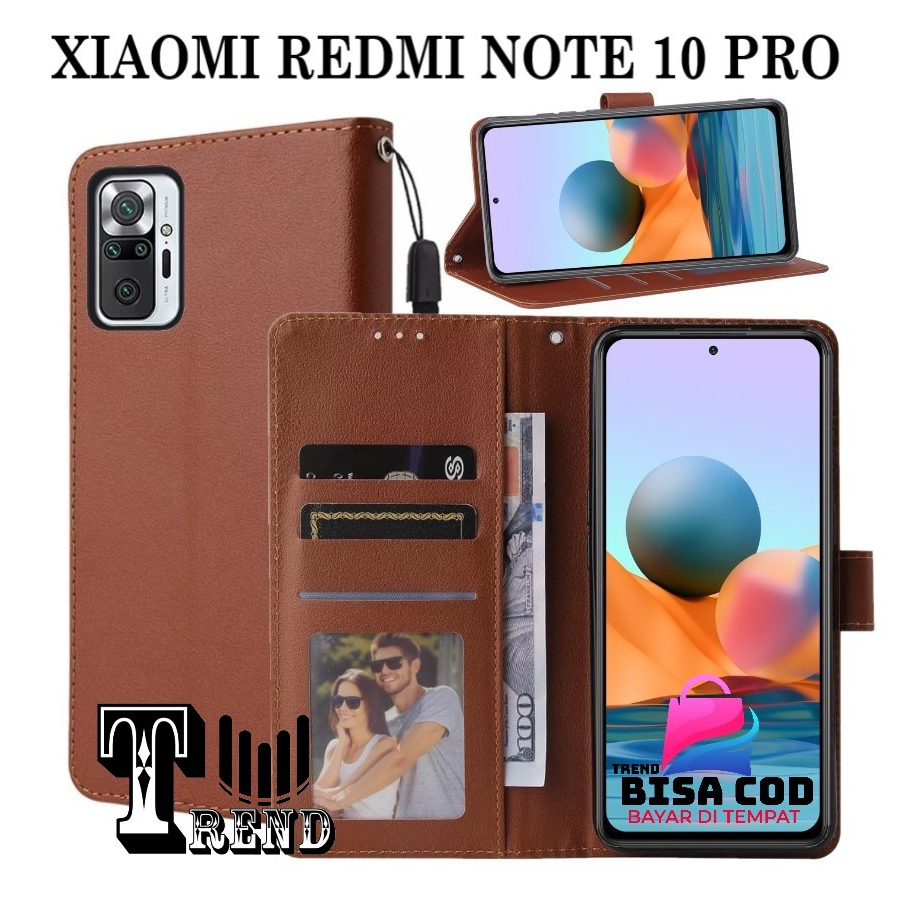FLIP COVER REDMI NOTE 10 PRO LEATHER CASE FLIP REDMI NOTE 10 PRO DOMPET FLIP