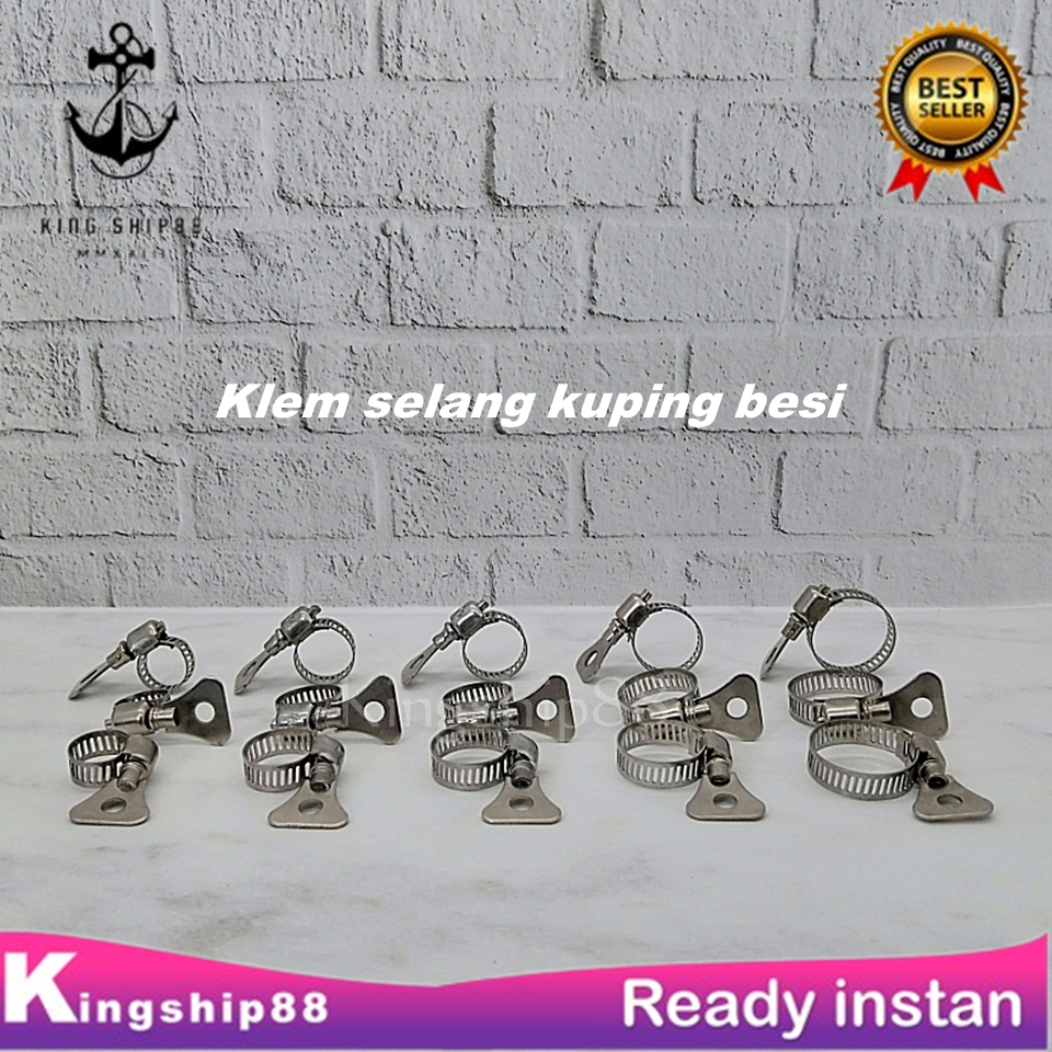 KLEM SELANG KUPING BESI 1/2 5/8 3/4 7/8 1" KLEM SELANG