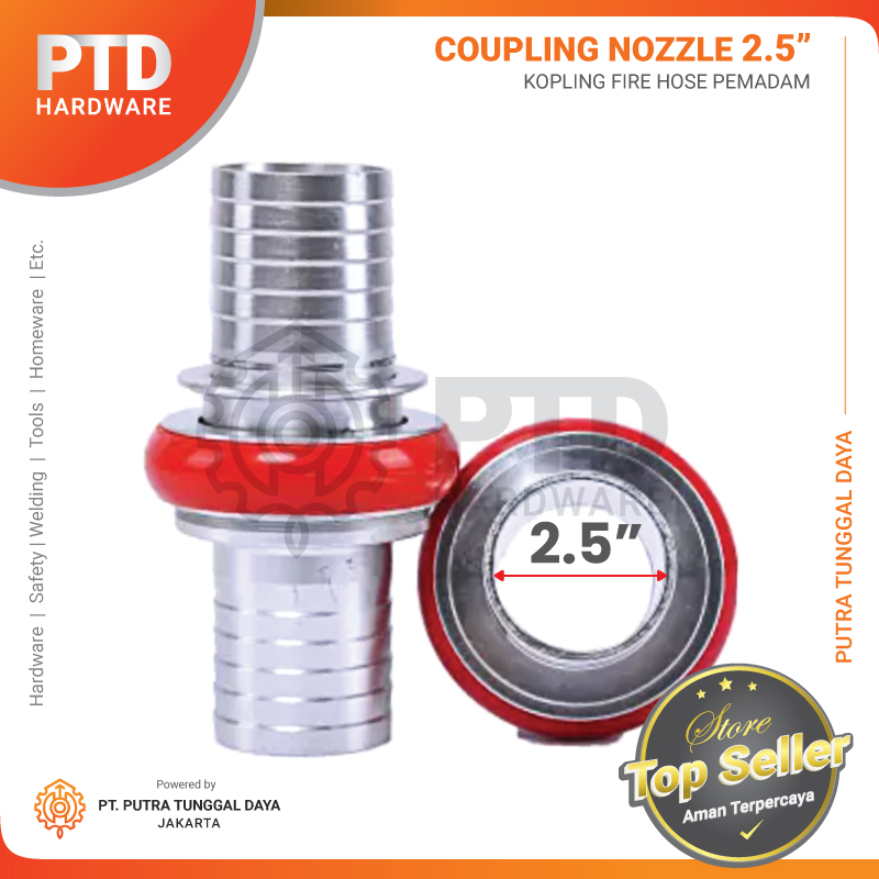 Coupling Nozzle Aluminium 2.5 inch Machino Kopling Selang Pemadam