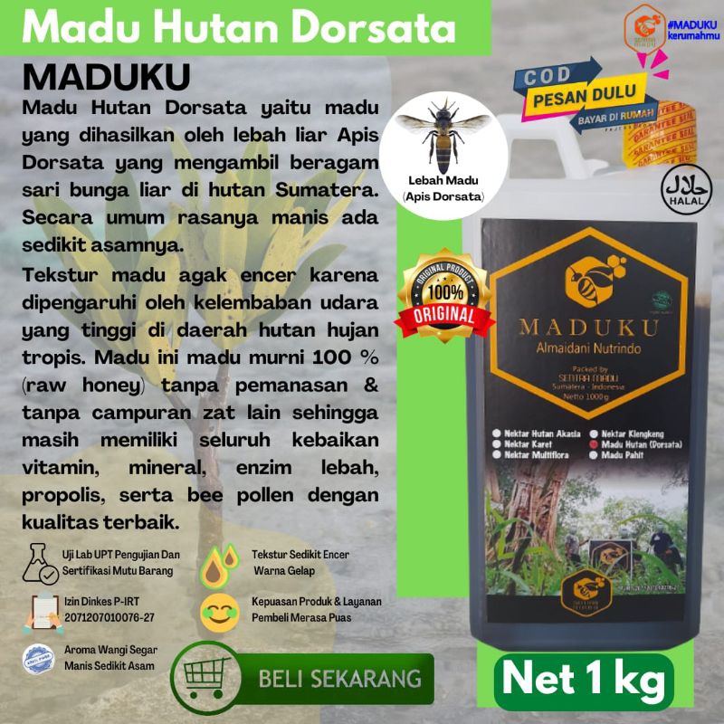 

MADU HUTAN RIAU - MADU HUTAN ASLI MURNI - 1 KG