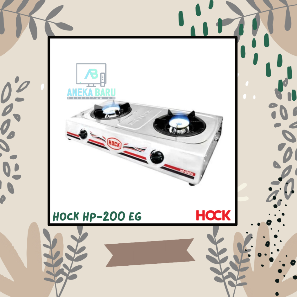Hock Kompor 2 Tungku Elegant Gold Stainless HP 200 EG