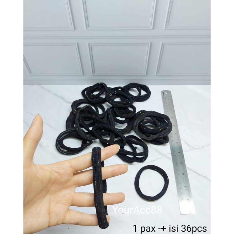 IKAT RAMBUT (36PCS)  KUNCIR RAMBUT ELASTIS RING YOUR_ACC_88 GROSIR_ASEMKA GROSIR_AKSESORIS Y29