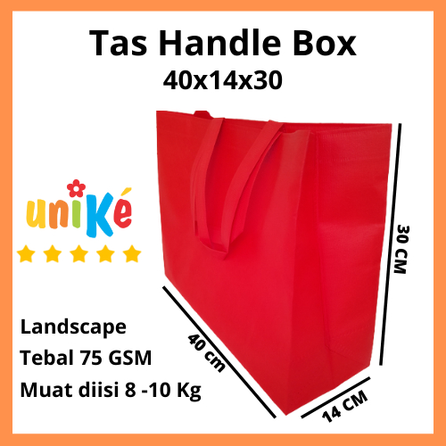 Goodie Bag Spunbond Box 40x14x30 Tas Bingkisan Sembako Idul Fitri Shoping Bag Tas Belanja HBPA