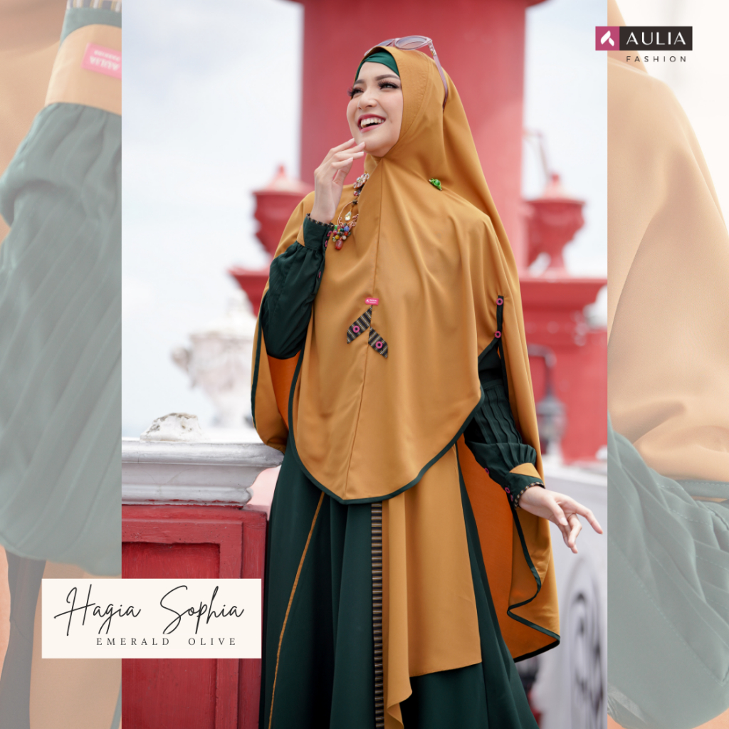SET GAMIS HAGIA SOPHIA EMERALD M BY AULIA FASHION || BAJU WANITA || BISA COD