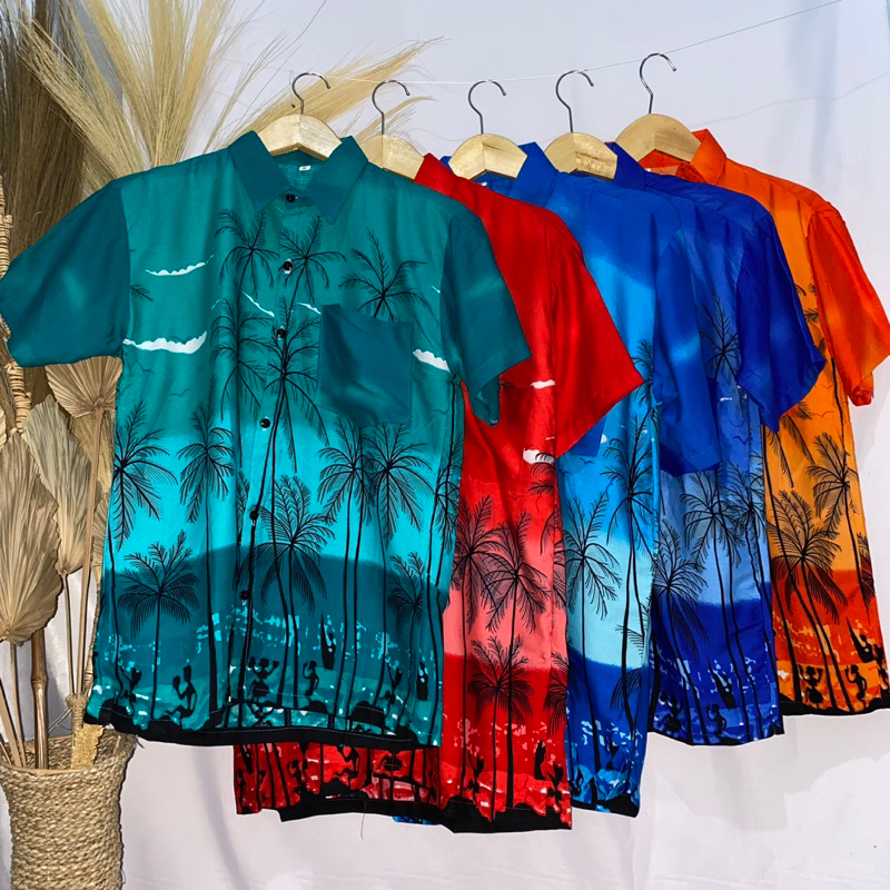 KEMEJA DEWASA MOTIF PANTAI DAYAK | HEM PANTAI BALI
