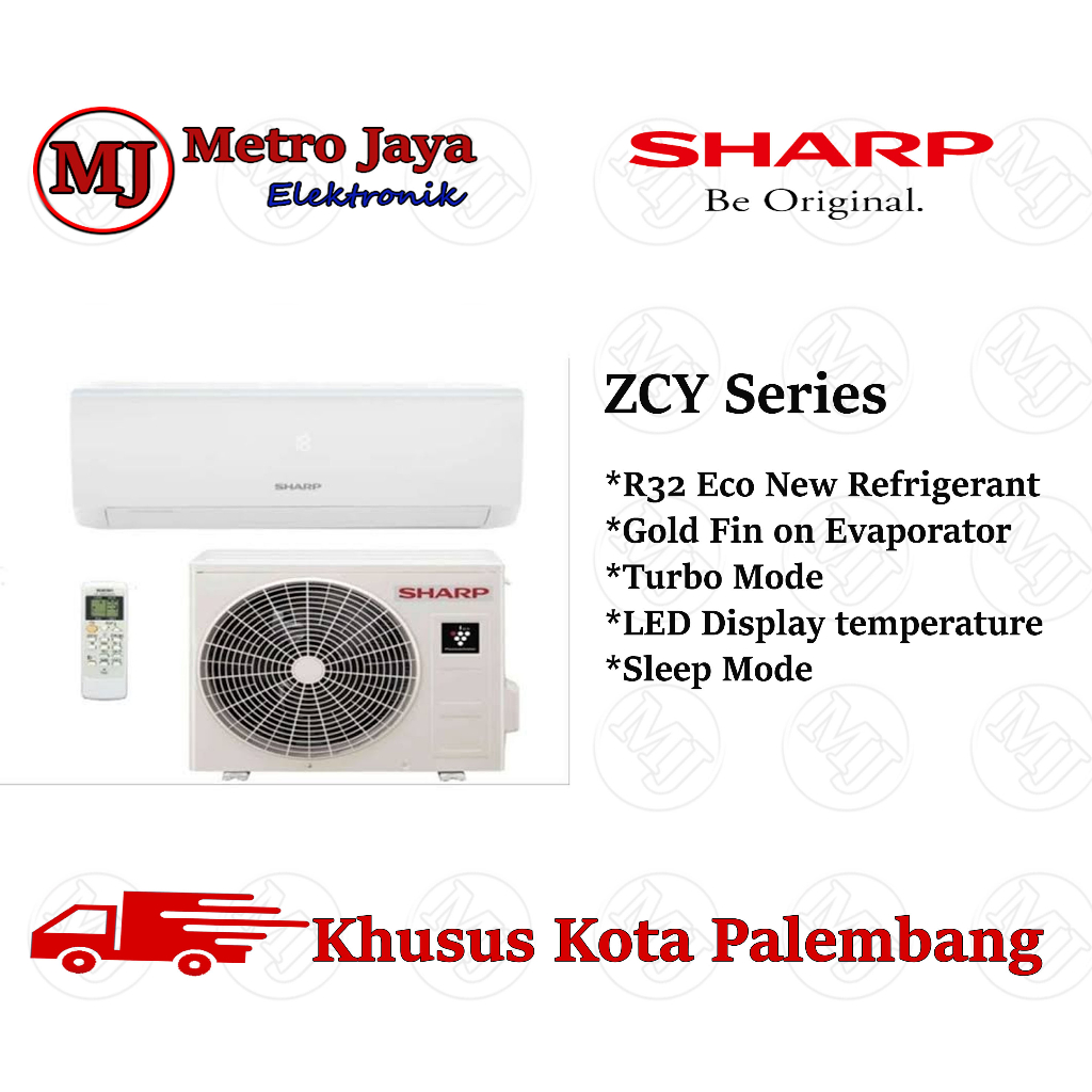 AC Sharp 1/2 PK - 2 PK Turbo Cool AHA ZCYN Series Turbo Cool with Goldfin Evaporator